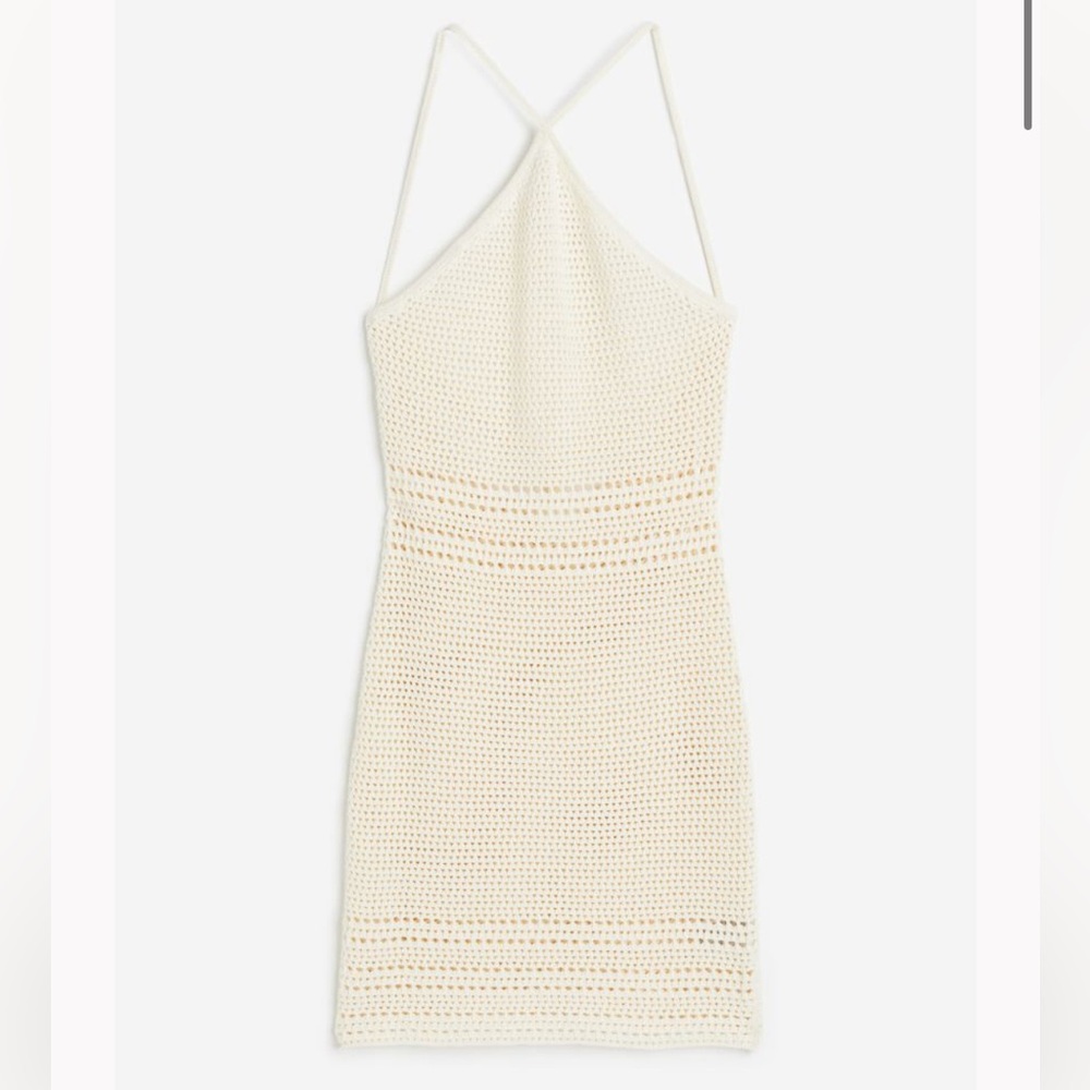 H&M Crochet halter dress
